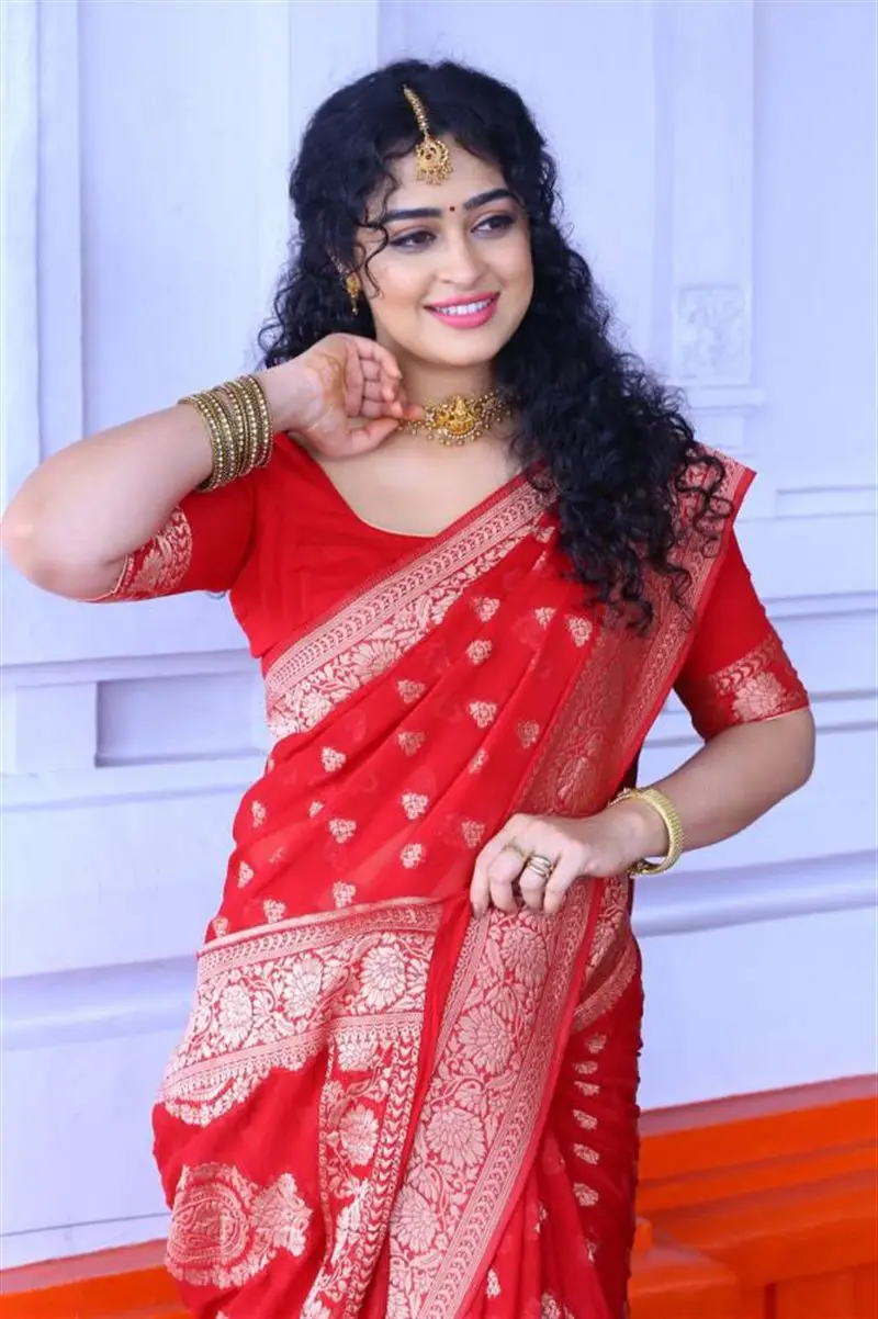 Apsara Rani Stills in Red Saree